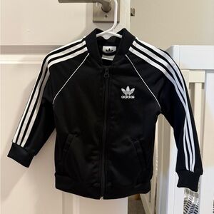 adidas Black and White Infant Track Jacket